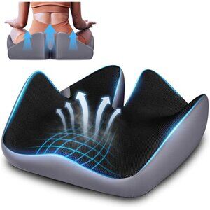 Memory Foam Seat Cushion Sciatica Relief Coccyx Office Chair Pillow Large